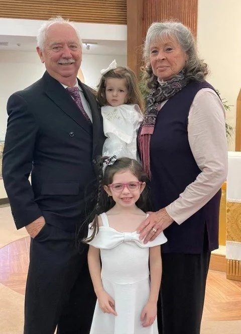Bill Adams with members of his family