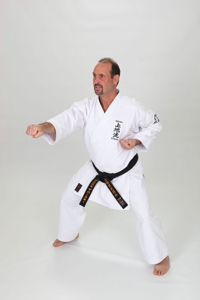 Daniel Zabarsky demonstrating a karate stance
