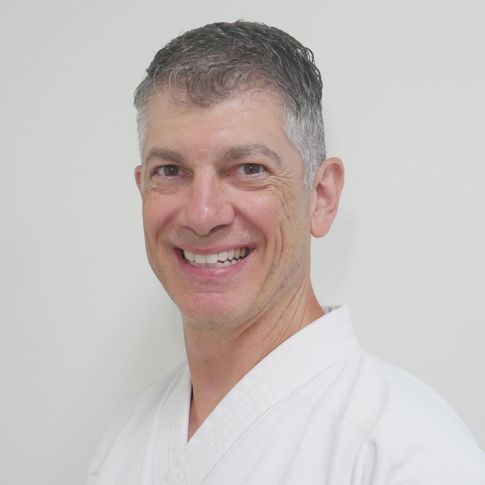David Tremblay in a karate uniform