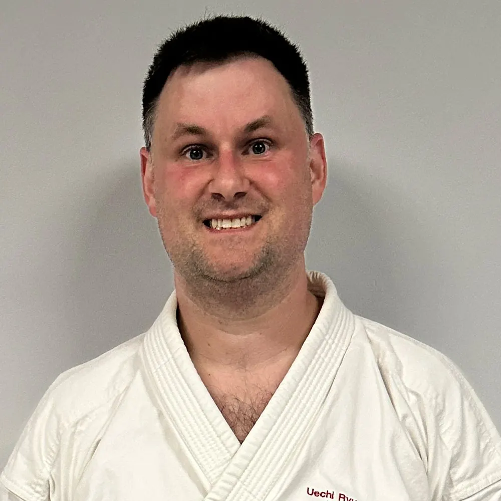 Matthew Darling in a karate uniform
