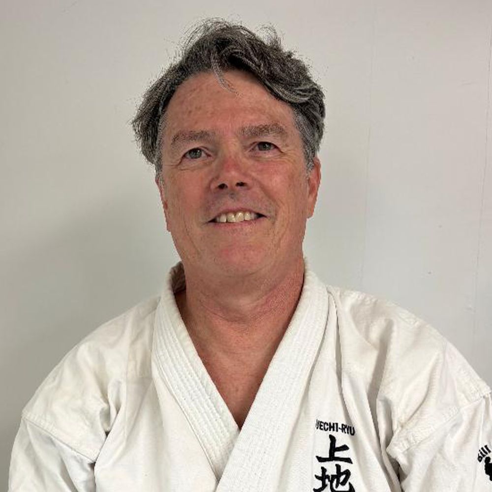 Stephen Connor in a karate uniform